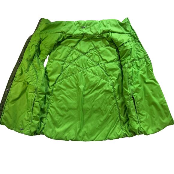 Vintage Y2K Nike Women's Reversible Duck Down Puffer Vest Large Green - Picture 3 of 12